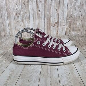 Converse All Star Maroon‎ Low Top Canvas Sneakers Casual Shoes Women's 7